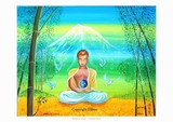 poster méditation Buddha de Lumière peinture Ellhea Zen-space-shop